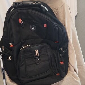Shrradoo Padded Black Nylon‎ Solid Laptop Backpack with Computer Compartment